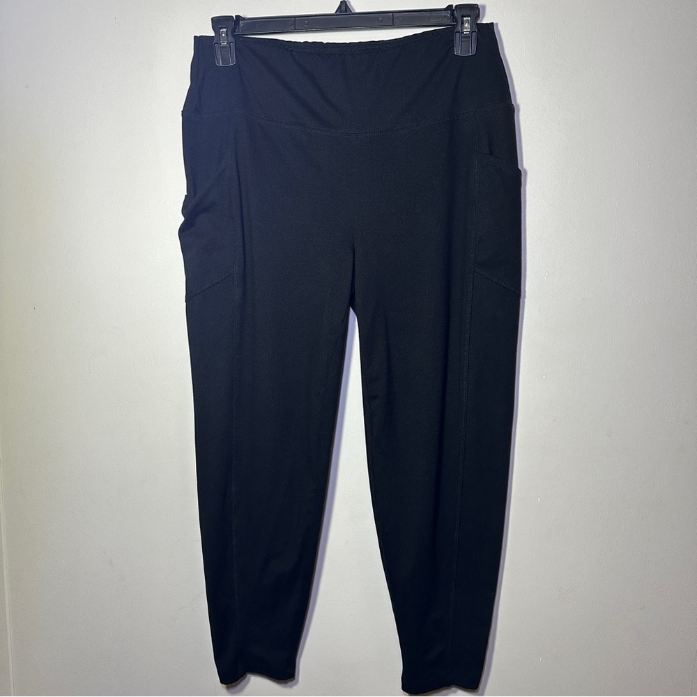 Zenana Black High Waisted Full Length Plus Size Leggings with Pockets Size 3XL